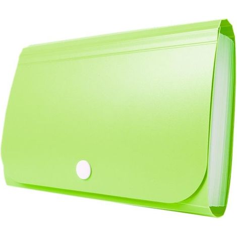 Mini organizer a fisarmonica con chiusura in PP verde