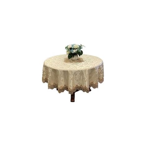 1 nappe ronde - 181 Or Classique - 130 cm de diamètre (convient aux tables rondes de 70 à 90 cm) (1/5)