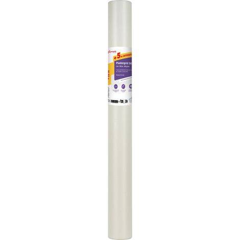 + 5m gratuit - Adfors Trame Plastergrid 65 g/m² - Rouleau 50 m² + 5 m² gratuits = 55 m² - À appliquer dans l'enduit - Renforce les murs et plafonds qui fissurent (1/5)