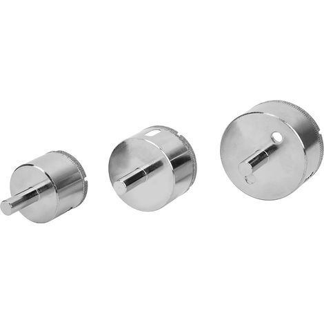 3pcs Trépan Scie Cloche Carotteuse pour Perçage Verre Carrelage Céramique Marbre, Foret Diamanté Portable (1/5)