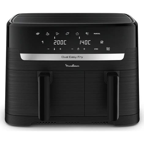 Moulinex Dual Easy Fry EZ901N Friggitrice ad Aria Nera