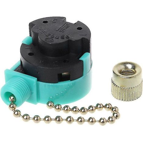 CREA 3a/250v 6a/125v Zipper Switch 3 Speed Pull Chain Nickel Fan Wall Switch (1/5)