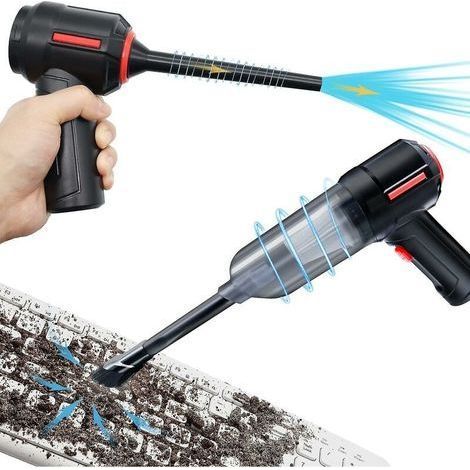 3-in-1 Computer Vacuum, Compressed Air Duster Blower, Portable Handheld Vacuum Cleaner Cordless, Keyboard Cleaner Kit, Electric Spray Air Can For Pc (1/4)