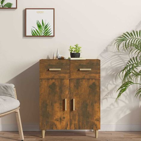 Sideboard Räuchereiche 69,5x34x89 cm Holzwerkstoff
