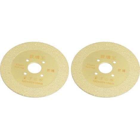 2 x 100 mm Keramik-Diamant-Sägeblätter für Winkelschleifer, zum Schneiden von Porzellan (100 x 15 mm / 3,9 x 0,6 Zoll). (1/5)