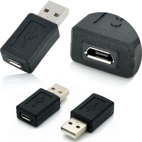 Adaptador convertidor USB macho - micro USB hembra (1/5)