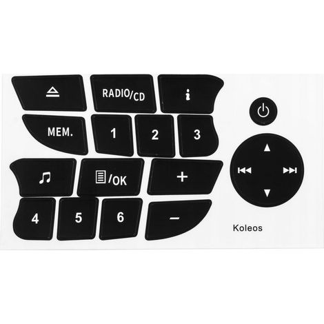 Autocollants de réparation pour autoradio Renault Megane 3 Clio III (1/5)