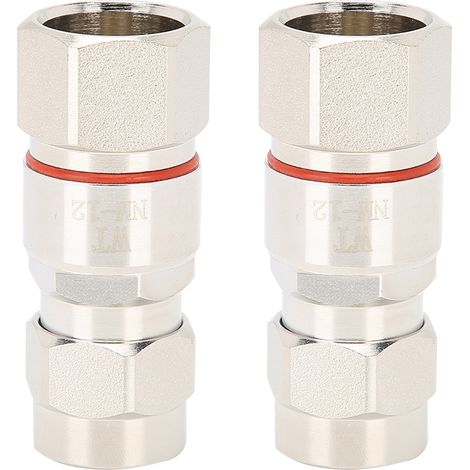 2 adaptateurs coaxiaux RF à fiche mâle N, connecteur de type N, adaptateur d'antenne pour radio 1/2''