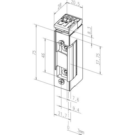 Eff-Eff Serie 17 cerradero eléctrico empotrado de alta seguridad