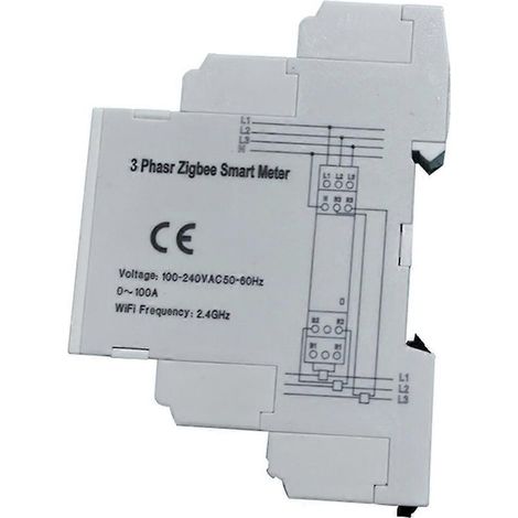 Zigbee Three-Phase Energy Meter 100-240V Mobile App Remote Control Household Multifunctional Rail En (1/5)