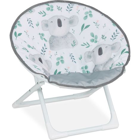 Relaxdays Moon Chair, Poltroncina Pieghevole Ultraleggera per Camera dei Bambini, Sedia per Interni e Esterni, Colorata