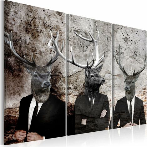 Tableau cerf en costume je - 120 x 80 cm (1/4)