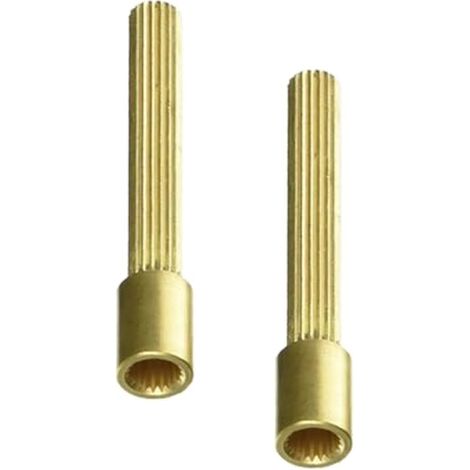 Lot de 2 connecteurs de valve en cuivre pour poignée de robinet, assemblage de tige murale, pilier fileté rond unique, 5 cm (1/4)