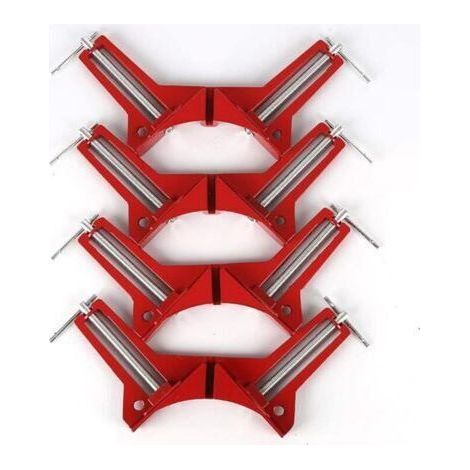 Serre-joint, Jeu de 4 Pinces à Angle Droit 90 degrés pour le travail du bois, Ajustable pince à Onglet pour Cadre Photo, Aquarium, Meubles, Outils à main (1/5)