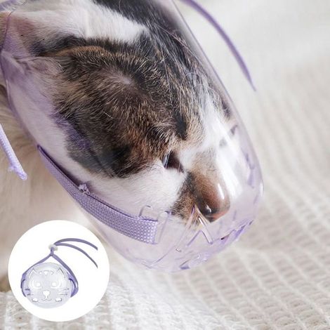 Sac de bain pour chat, sac de toilettage, sac ajustable pour animaux de compagnie, muselière, outil pour retirer les tiques et (1/4)