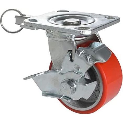 Schwerlast-Lenk-/Bockrolle 3 in 1 Tragkraft 230 kg Rad-Ø x (1/4)