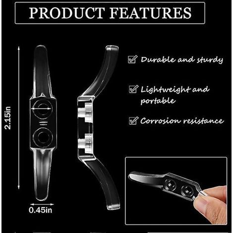 Taquet de cordon transparent, enrouleur de cordon aveugle, taquets de corde murale, crochets de cordon en plastique pour stores, rideaux, cordes de pare-soleil, 20 pièces (1/3)