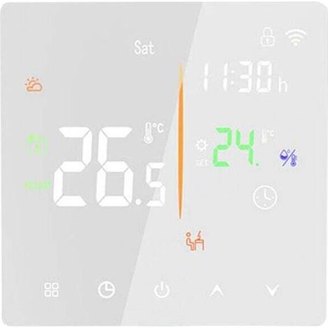 Thermostat Intelligent WiFi Programmable Universel Blanc Pour Chauffe-Eau Domestique Chaudière Murale