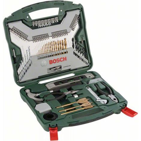Bosch Accessories 2607019331 X-Line 103teilig Bohrer- und Bit-Sortiment Metall, Stein, Beton, Holz,