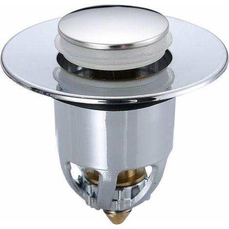 Bonde de Lavabo Pop-Up,Bouchon Lavabo Universel Acier Inoxydable Cuivre Flitre de Vidange Anti-Bloqué Popup avec Bonde et 2 Joints pour évier Cuisine Salle Bain Bouchon (1/5)