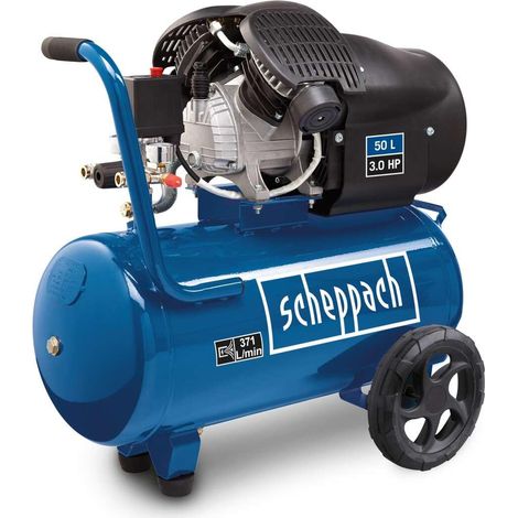 Kompressor 50lt oelgefuellt 10bar 3.0HP 371lt/min Scheppach hc500