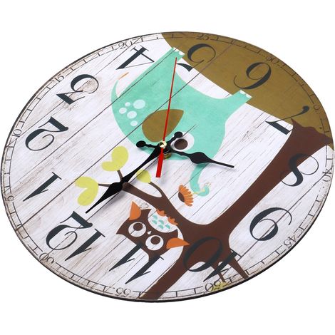 Horloge Murale Ronde - 30 Cm - Mouvement Quartz Silencieux - Design Rétro Européen - Pour Salon Chambre Bureau - 1 Pièce (1/5)