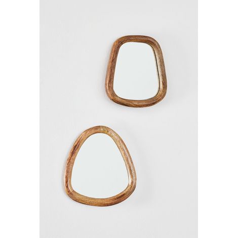 Set di 2 specchi da parete in legno di mango Gabael Design SKLUM (1/5)