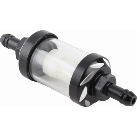 Filtre à Carburant Moto - Alliage Aluminium - Vue Claire - Filtre Essence Transparent Robuste pour Moteur Propre et Performant (1/5)