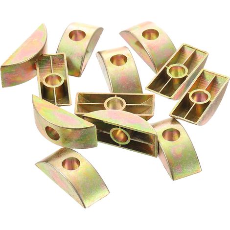 6mm Diamètre De Trou Connecteur De Meubles Demi-Lune Écrou Rondelle Bronze 12PCS (1/5)