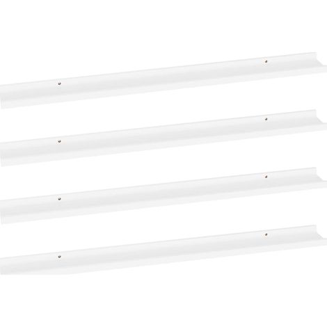 Estantes de pared 4 unidades blanco 100x9x3 cm vidaXL