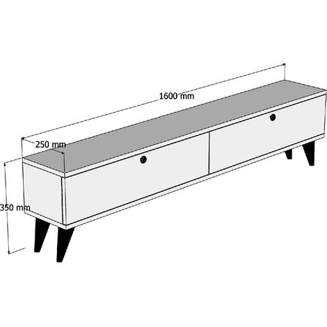 Mobili TV, tavolo TV, credenza bassa Stand Bianco Noce (1/5)
