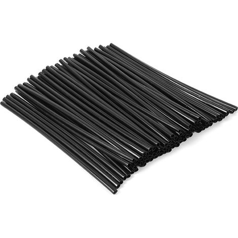 Kit di rivestimenti per pelli per motociclette fuoristrada da 72 pezzi universali per cerchi da motocross, neri (1/5)