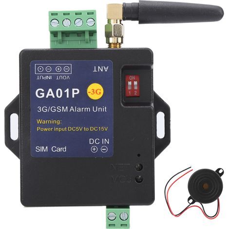 GA01P 3G/GSM Alarm System, 1-Way Input, Mini Smart Power Outage Alert, Mobile Phone Remote Control (1/5)