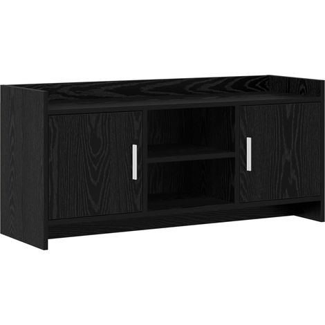 TV Cabinet 102 x 33 x 47 cm Black Oak Engineered Wood vidaXL (1/5)