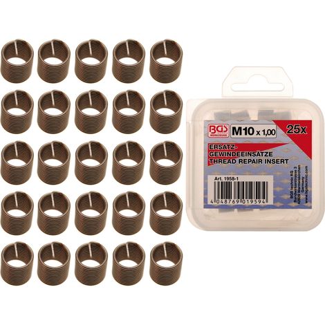 Inserti filettati Bgs Technic M10 x 1 0 mm 25 pezzi (1/3)