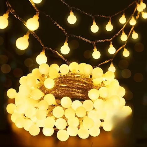 1 Guirlande lumineuse, 20ft 40 LED, 2 modes éclairage, IP44 étanche, Intérieur extérieur, Fête mariage (1/5)