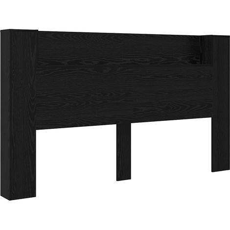 Maison Exclusive - Testiera Letto Rovere Nero Legno ingegnerizzato