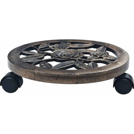 Maison Exclusive - Carrelli Portavasi 6 pz Bronzo 30 cm in Plastica (1/5)