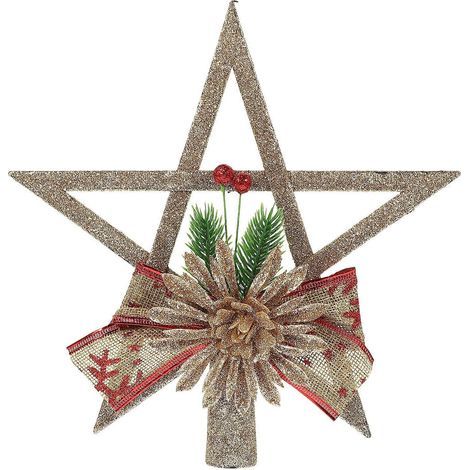 Weihnachtsbaumstern, exquisiter fünfzackiger Stern – 21 x 20 x 4 cm (1/2)
