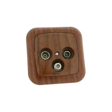 TV + Radio &amp Satellite Embedded Antenna Base Wood 36.530/sat/md