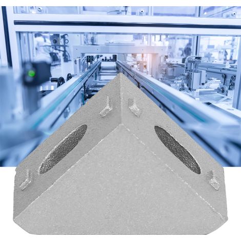30 équerres d'angle en aluminium à 2 trous, type L, pour profilés aluminium 2020 (1/5)