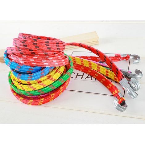 5 tendeurs élastiques pour chariot à bagages, sangle à double crochet, corde de remorquage élastique pour moto, 1,4 m (1/5)