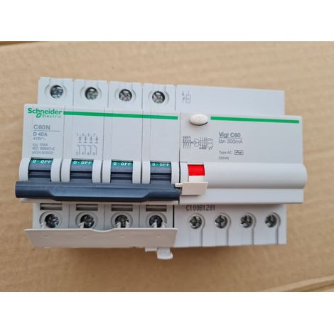 C60N 4P D 40A 300mA-AC SCHNEIDER MGN60553 , 26645 Disjoncteur Différentiel