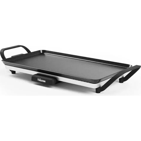 Tristar BP-2667 Slim M Piastra Grill Elettrica 46x26 cm 2000W Termostato Regolabile Maniglie Rimovibili colore Nero