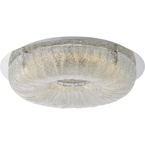 Italux Mercer - Moderne LED Flush Deckenleuchte Chrom, Silber, Warmweiß 3000K 2780lm