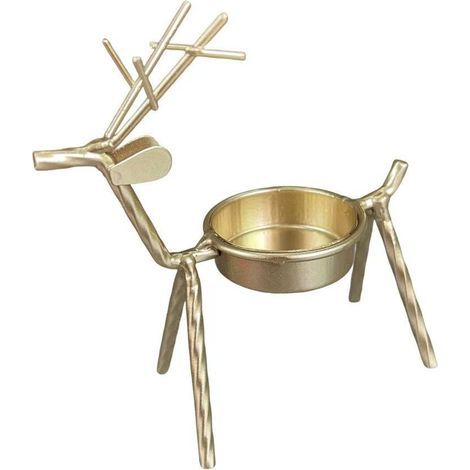 Set mit 6 Kerzenhaltern aus Metall in Rentierform, Weihnachtsdekoration für Zuhause (1/5)