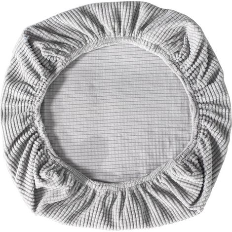 housses de chaise élastiques, housses de chaise de bureau, housses de chaise gaming, protection pour chaise de salle à manger, tabouret pivotant, housses de chaise, protection pour chaise, gris argent (1/5)