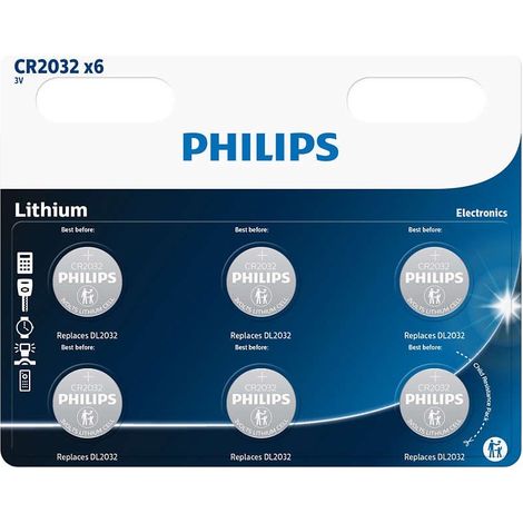 Philips Lithium-Batterien cr2032 3v Pack 3