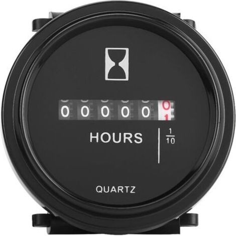 Compteur horaire mécanique rond 8-80V Minuterie pour moteur de voiture, camion, bateau Précision élevée pour usage pro