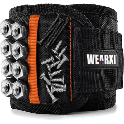 Magnetarmband für Handwerker mit 15 starken Magneten, orange (1/5)